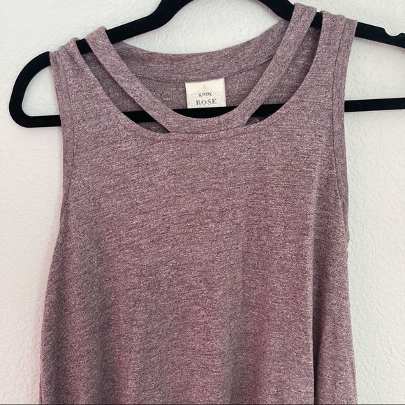 ✨sold✨Knox Rose Purple Tank Top Cut Out Details S - Picture 2 of 5